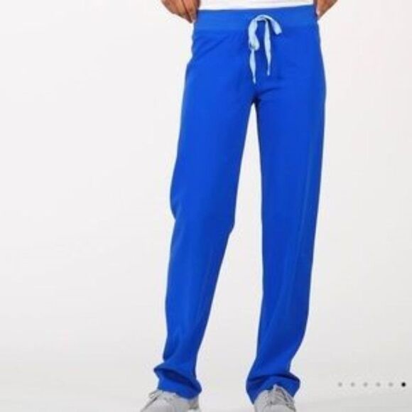 Figs Pants & Jumpsuits Figs Electricroyal Blue Straight Leg Elastic
